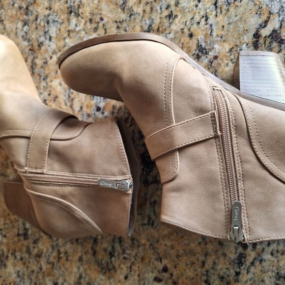 Festival Fringe Ankle Booties Leah beige zip 7.5M CIRCUS by SAM EDELMAN Boots - Picture 9 of 15